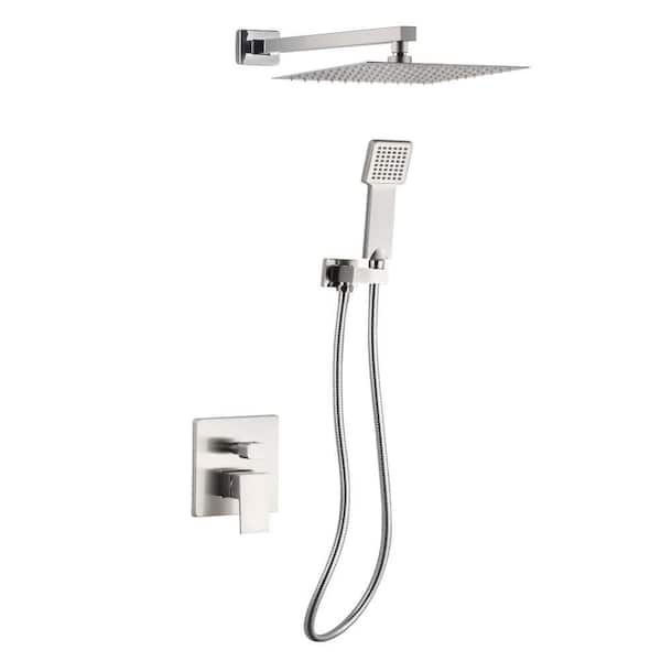Mediterraneo Novara Brushed Nickel Shower Set