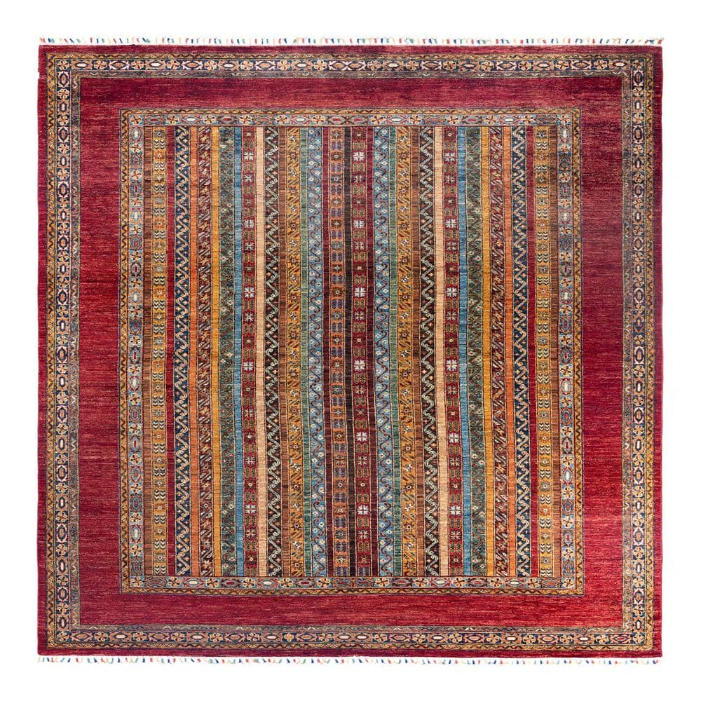 Tribal Red 8 X 10 Hand Knotted Wool Indoor Area Rug price history on PriceWatchPro