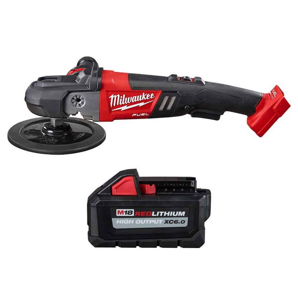 M18 FUEL 18V Lithium-Ion Brushless Cordless 7 in. Variable Speed Polisher w/6.0Ah Battery -  Milwaukee, 2738-20-1865