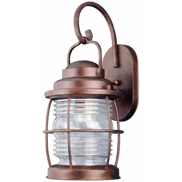 Kenroy Home Beacon 1-Light Gilded Copper Large Wall Lantern