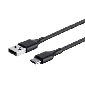 Cables and Adapters; USB Type C to USB-A 2.0 Cable - 480 Mbps, 3 Amp, 28AWG, 6 ft., Black