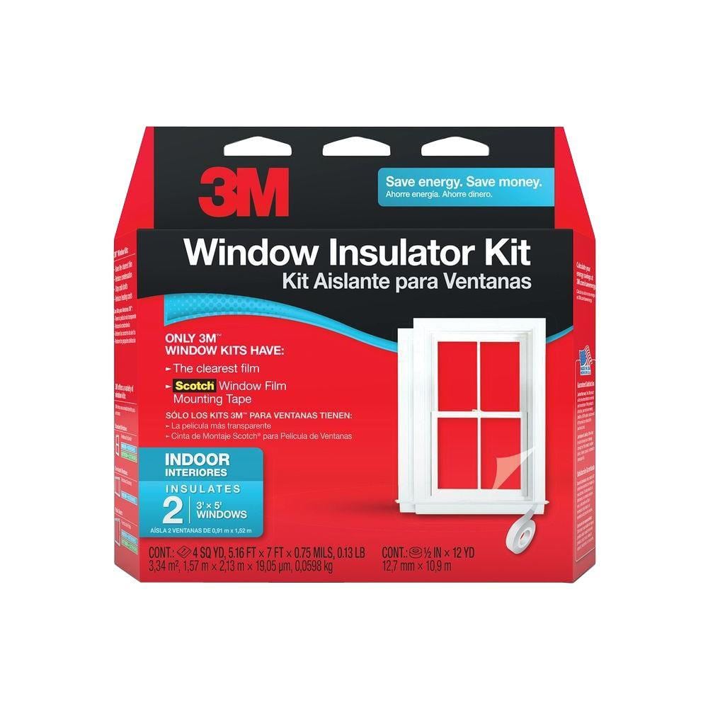 Window Insulation Kit Indoor Shrink Film Energy Saving Efficiency Weatherstrip 