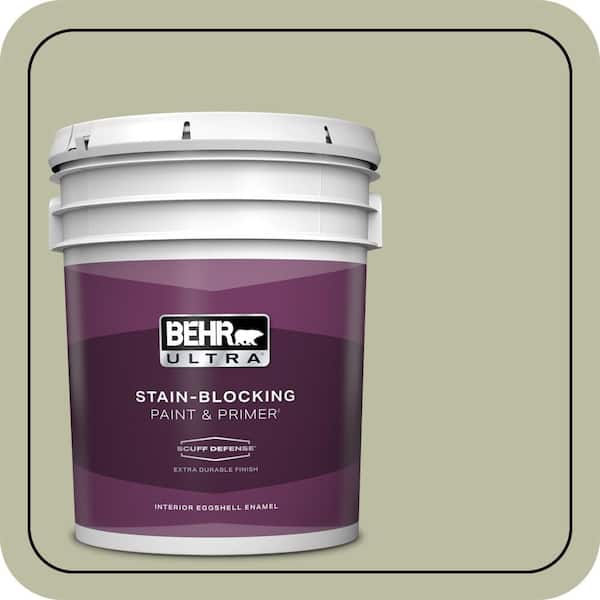 BEHR ULTRA 5 gal. #ICC-57 Dried Thyme Extra Durable Eggshell Enamel Interior Paint & Primer