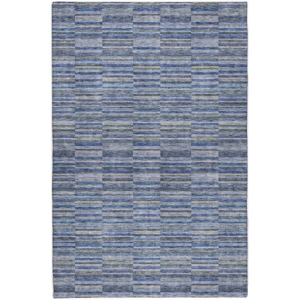 Dream Shag Premium Machine Washable Abstract ADS816 Navy 10 ft. x 14 ft. Area Rug