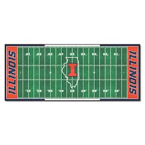 University of Illinois 3 ft. x 6 ft. Football Field Runner Rug