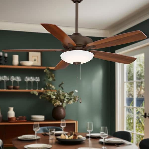 Minute 52 in. Integrated LED Indoor Oil Rubbed Bronze Ceiling Fan with Light Kit