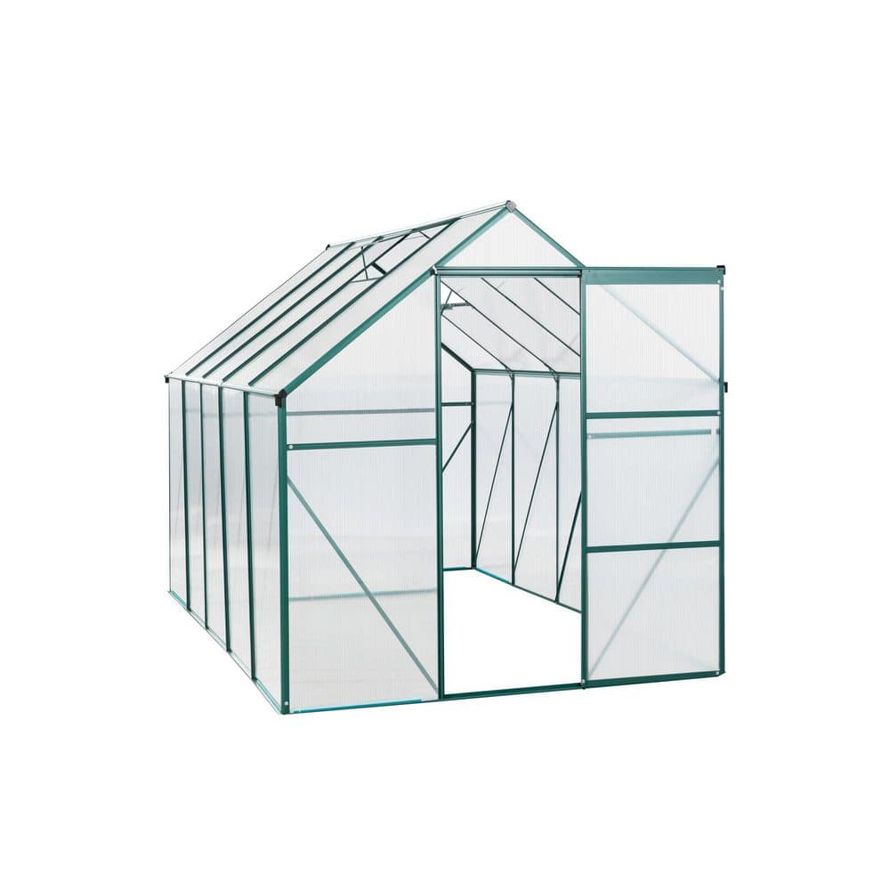 98.42 in. W x 74.8 in. D x 76.77 in. H Walk-in Greenhouses for Outdoor Back