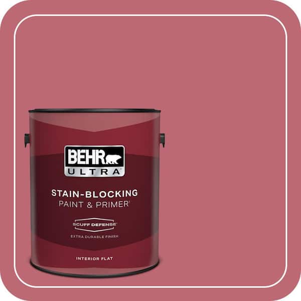 BEHR ULTRA 1 gal. #M140-5 Cherry Fizz Extra Durable Flat Interior Paint & Primer