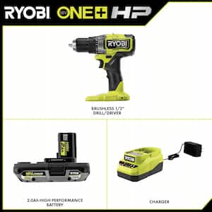 ONE+ HP 18V Brushless Cordless 1/2 in. Drill/Driver Kit with (1) 2.0 Ah HIGH PERFORMANCE Battery and Charger