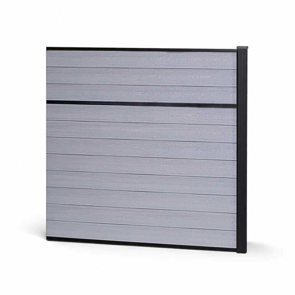 GWF Classic Privacy 6 ft. x 6 ft. Storm Grey Composite Wood Fence