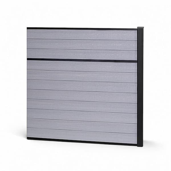 GWF Classic Privacy 6 ft. x 6 ft. Storm Grey Composite Wood Fence