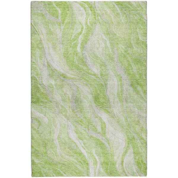 Dream Shag Premium Machine Washable Abstract ADS720 Aloe 10 ft. x 14 ft. Area Rug