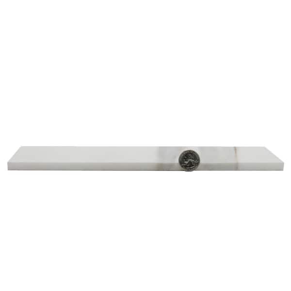 Calacatta 3 in. x 12 in. Honed Calacatta Marble Floor Subway Tile (5 sq. ft./Case)