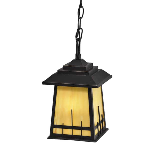 Dale Tiffany Clyde 1-Light Oil Rubbed Bronze Outdoor Hanging Pendant