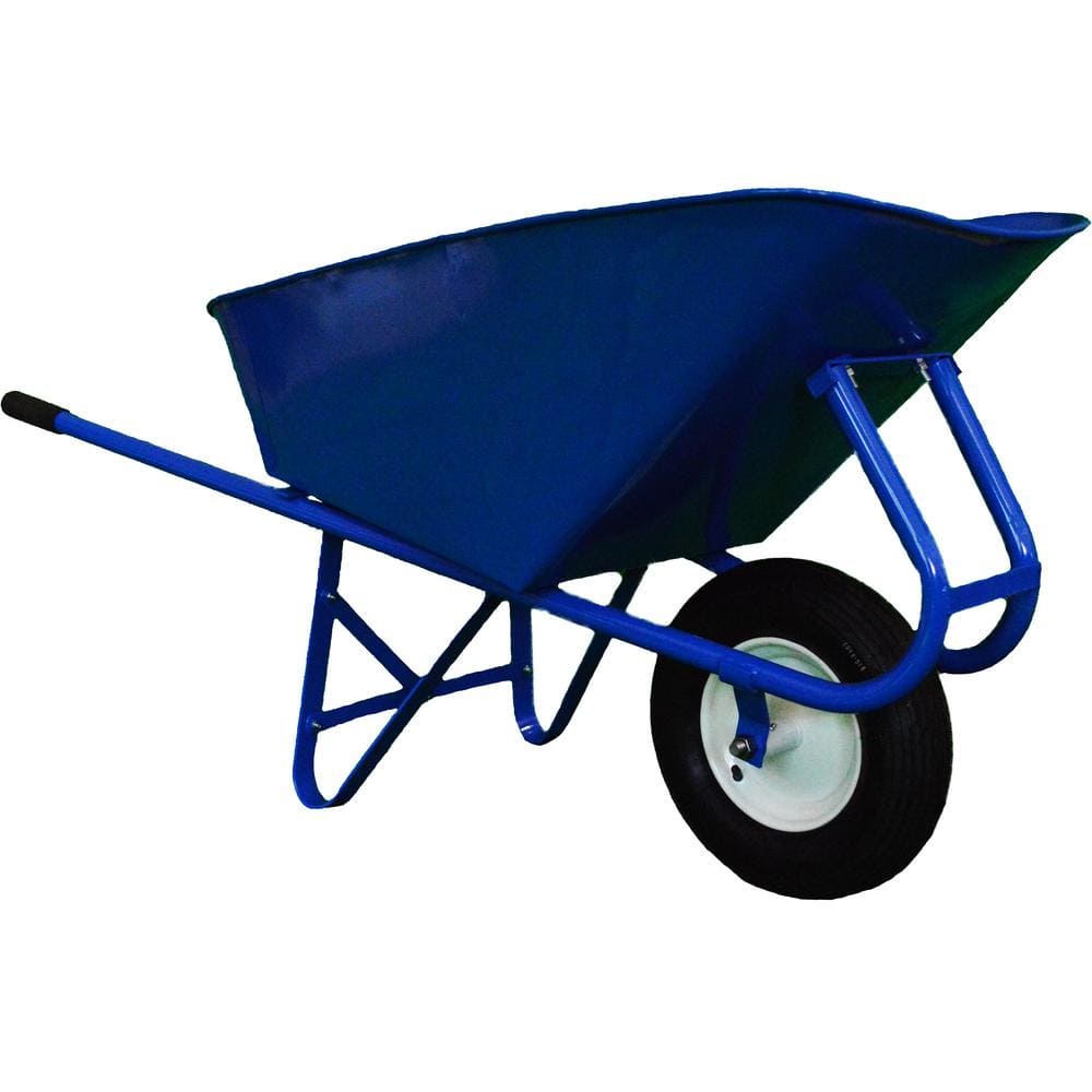 Wellmade Products 6 cu. ft. Steel Wheelbarrow with Metal Handles 401161