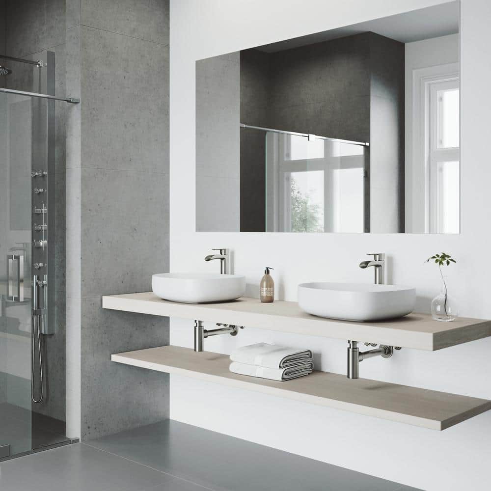 Peony 20" White Matte Stone Vessel Bathroom Sink