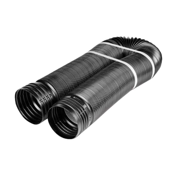 FLEX Drain 4 in. x 12 ft. Black Copolymer Solid Drain Pipe