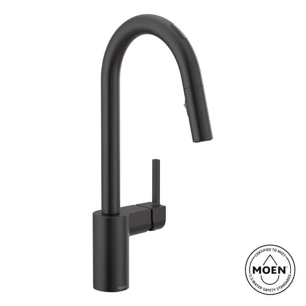 MOEN Align Single-Handle Smart Touchless Pull Down Sprayer Kitchen Faucet with Voice Control and Power Clean in Matte Black