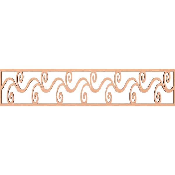 Ekena Millwork Tilden Fretwork 0.375 in. D x 46.75 in. W x 10 in. L Alder Wood Panel Moulding