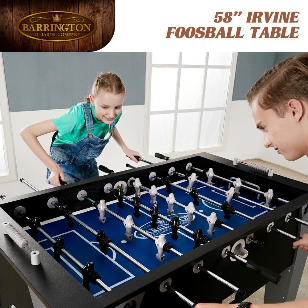 Barrington 58'' Gray Carbon Fiber Foosball Table
