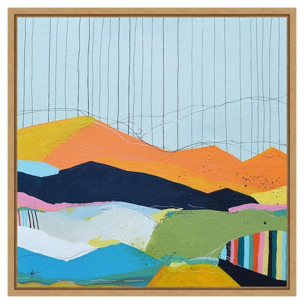 Amanti Art Colorfield No. 15 by Jan Weiss 1 Piece Floater Frame Canvas Giclee Abstract Art Print 22 in. x 22 in.