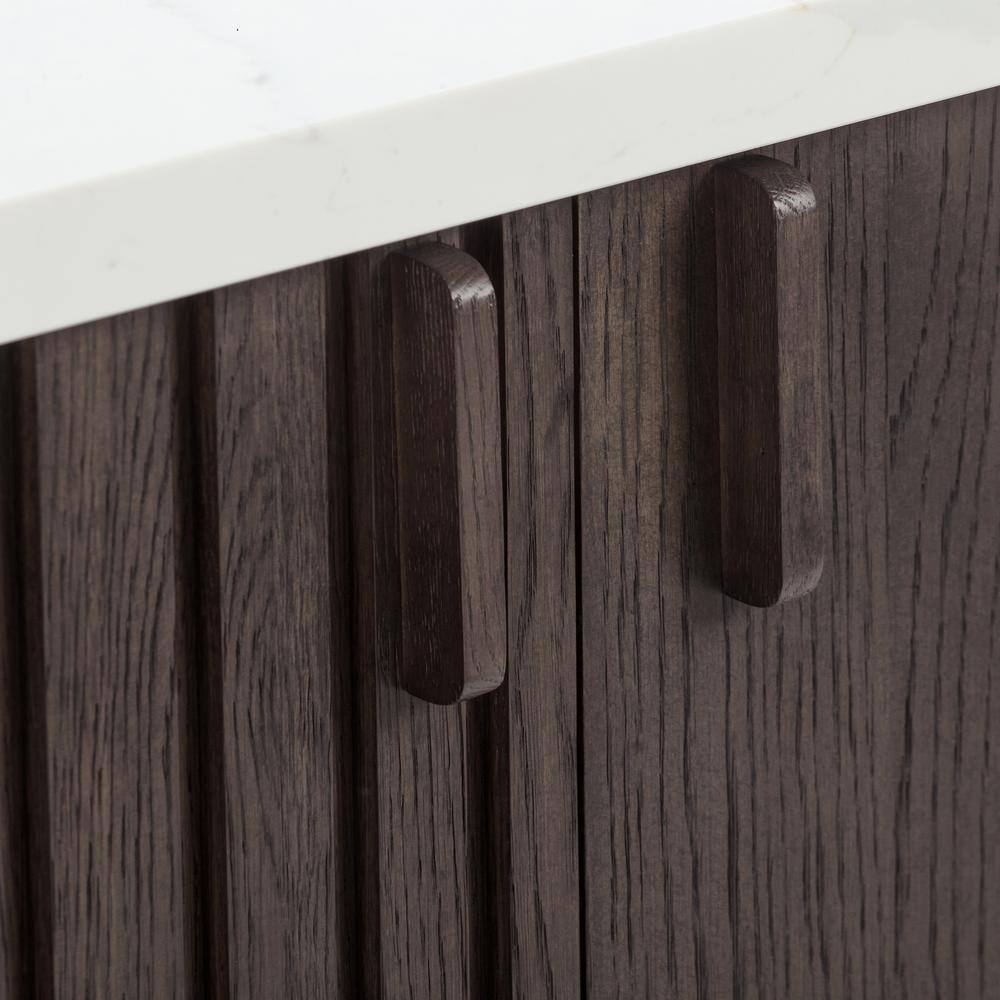Blakely 60'' Dark Brown Oak Double Bathroom Vanity Base