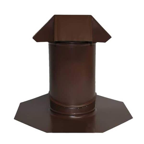 Gibraltar Building Products 6 in. Adjustable Pitch Galvanized Steel Pipe Flashing in Brown