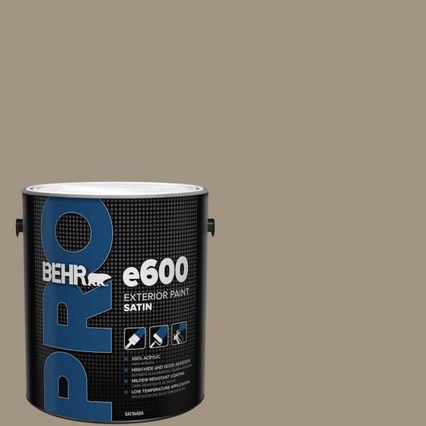 BEHR PRO 1 gal. #BNC-24 Shadow Taupe Satin Exterior Paint