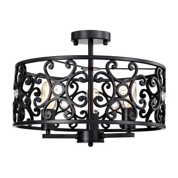 flush mount ceiling light black finish