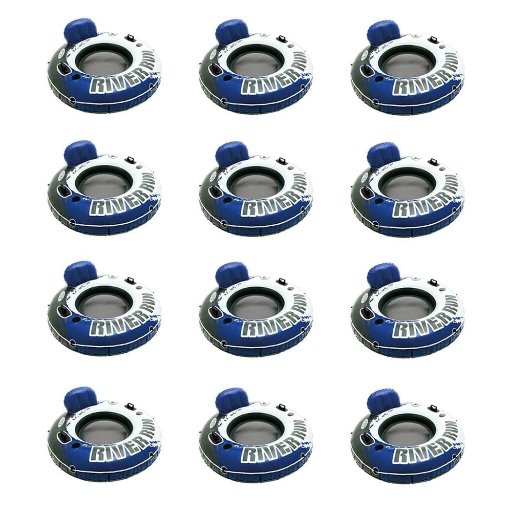 Round River Run 1 Inflatable Floating Tube Raft for Lake Pool (12-Pack)