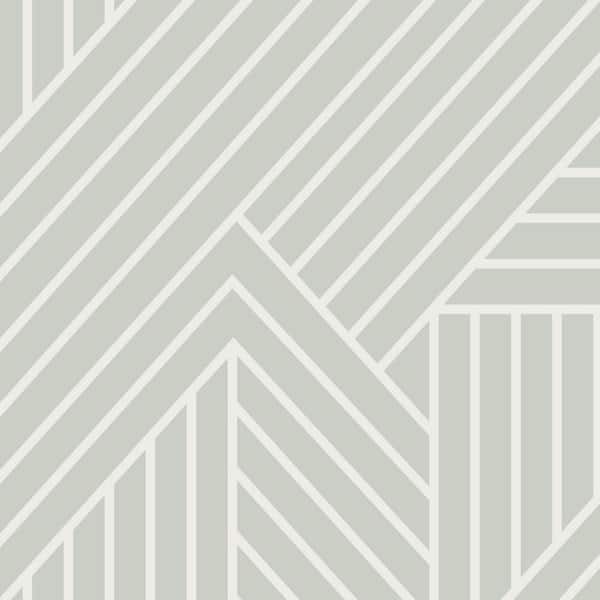 Unbranded Interwoven Parquet Pattern Sage Beige Peel and Stick Vinyl Wallpaper