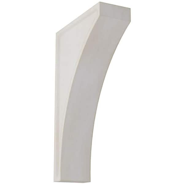 Ekena Millwork 3 in. x 14 in. x 8-1/2 in. Chalk Dust White Jumbo Lawson Wood Vintage Decor Corbel