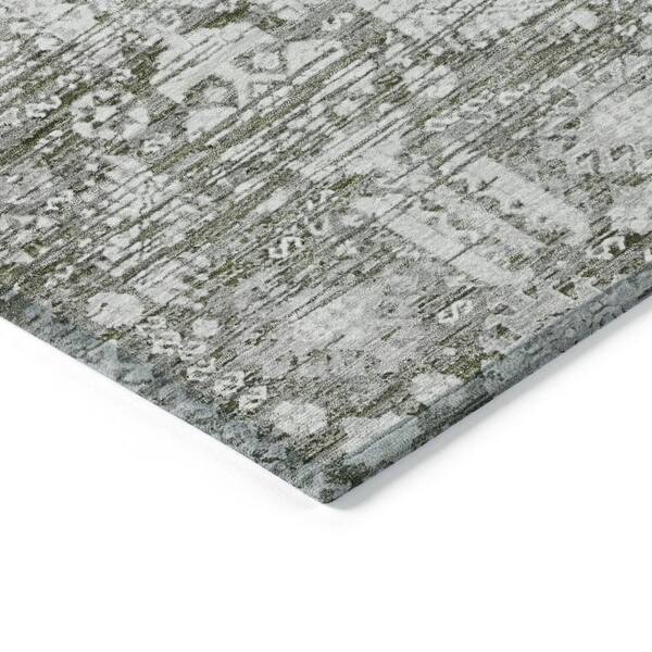 Chantille Machine Washable Indoor/Outdoor Abstract ACN1771 Pewter 3 ft. x 4 ft. Area Rug