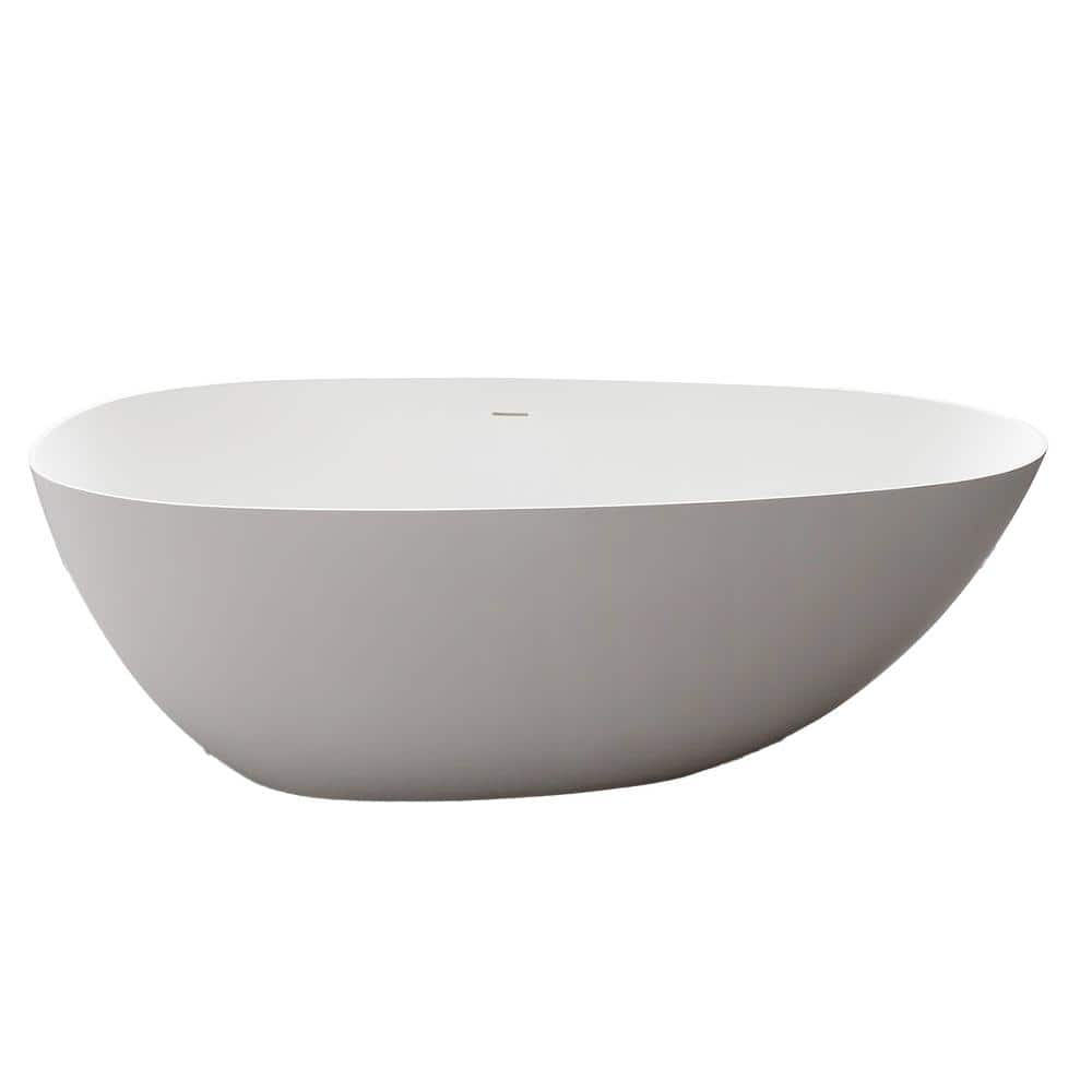 67 in. Stone Resin Flatbottom Bathtub in White price history on PriceWatchPro