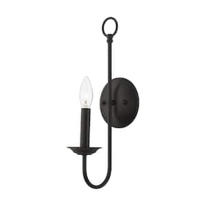 Abbotsford 5 in. 1-Light Black Single Wall Sconce