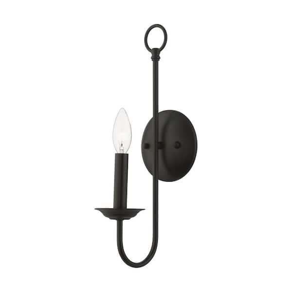 AVIANCE LIGHTING Abbotsford 5 in. 1-Light Black Single Wall Sconce