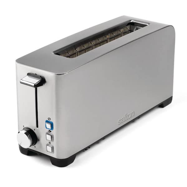 Salton Space-Saving 2-Slice Stainless Steel Long Slot Toaster