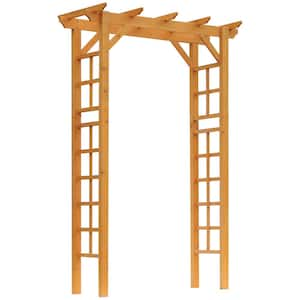 84 .5 in. H x 23.5 in. W Outdoor Metal Garden Trellises Climbing Plants Support Garden Arbor, Rose Arch for Wedding