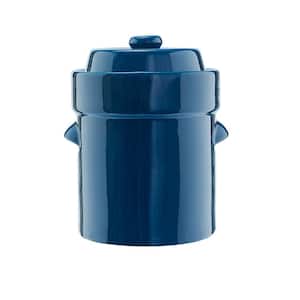 5 l Blue Traditional Style Water Seal Crock Set