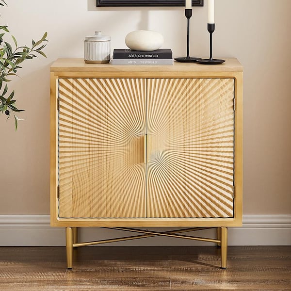 Art Leon RUSTIC Natural MDF TOP 27.6 in. Buffet Sideboard