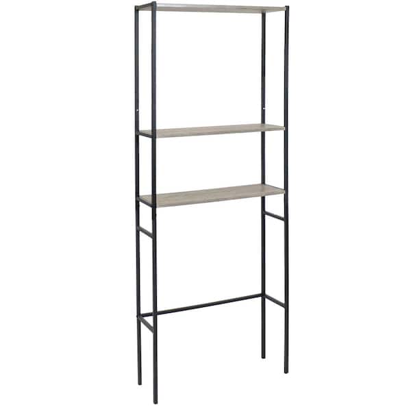Sunnydaze 8.50 in. W Over-the-Toilet Cabinet Shelf in Oak Gray