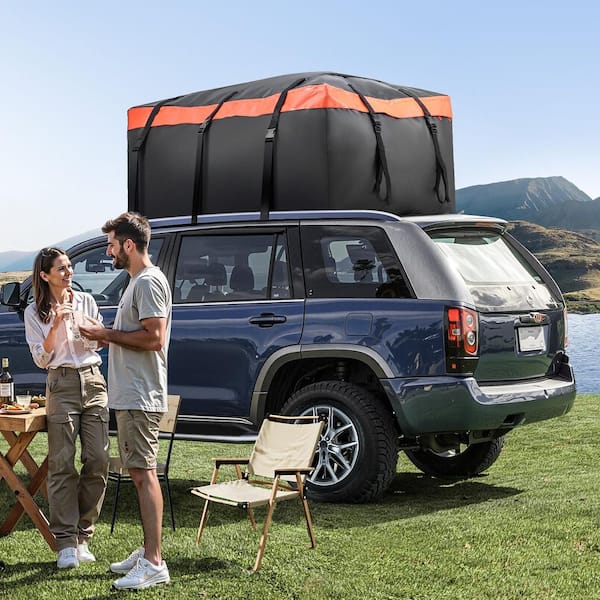 Car Rooftop Cargo Carrier Bag, 23 cu. ft. Roof Cargo Carrier, Heavy Duty 840D PVC Waterproof Car Roof Luggage Bag