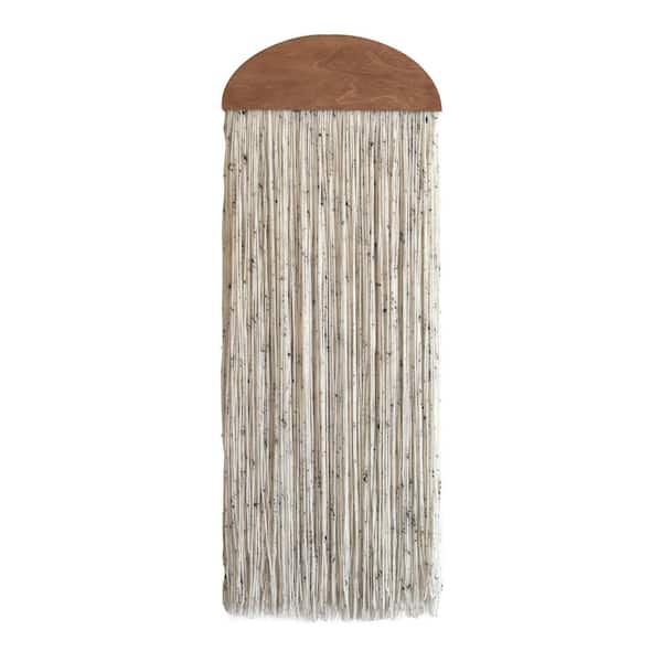 Unbranded 18 in. x 40 in. Boho Chic Half Oval Fiber Art Wall Hanging