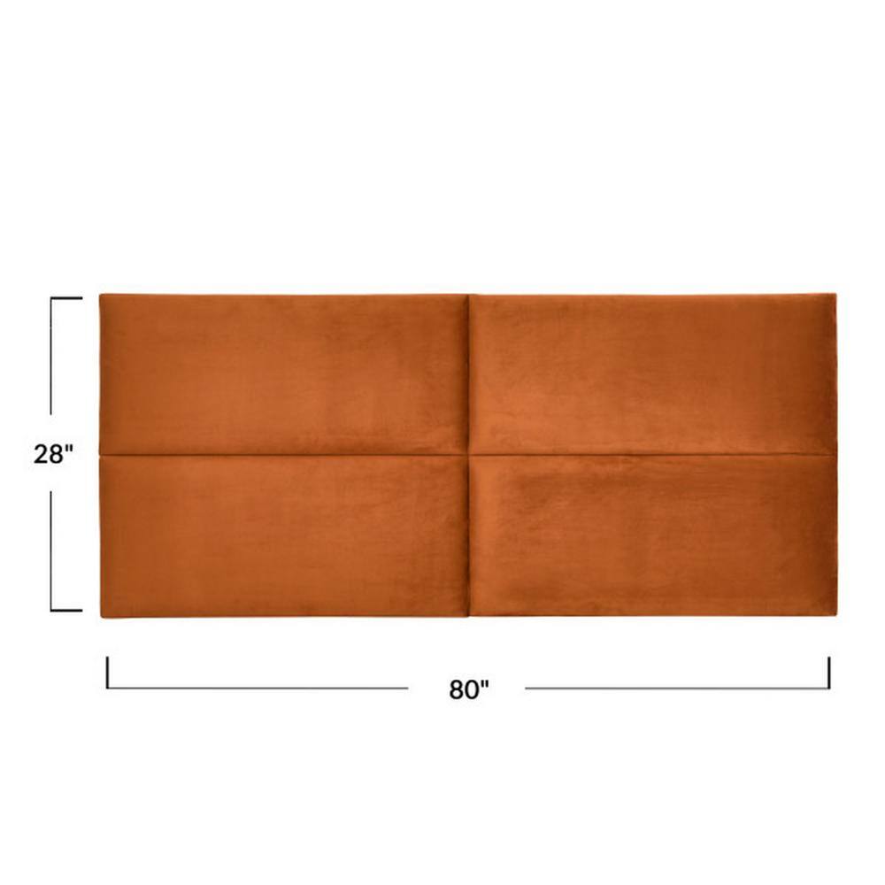 Terracotta Upholstered King Sound Reducing Panel Headboard
