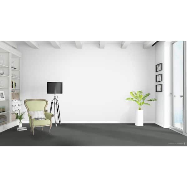 Delicate Flower  - Wispy - Gray 40 oz. SD Polyester Texture Installed Carpet