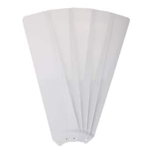 Merwry White 52 in. Ceiling Fan Replacement Blades (5-Pack)