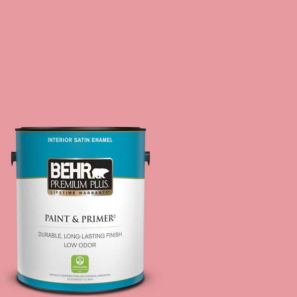 BEHR PREMIUM PLUS 1 gal. #P160-3 All Dressed Up Satin Enamel Low Odor Interior Paint & Primer