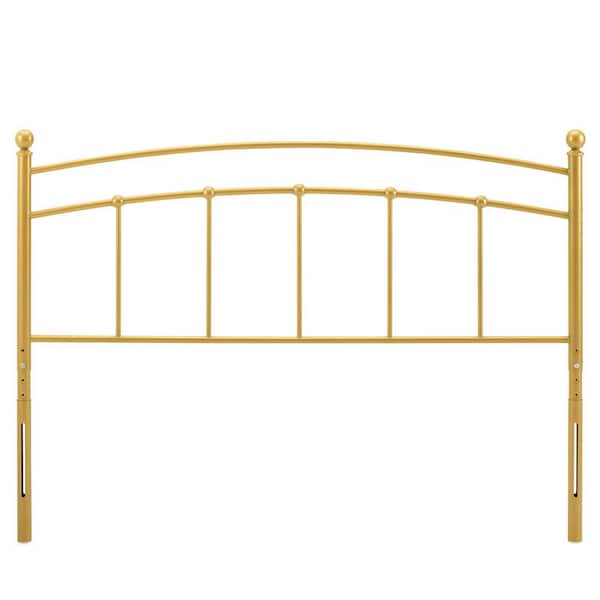 Abigail Gold King Metal Headboard
