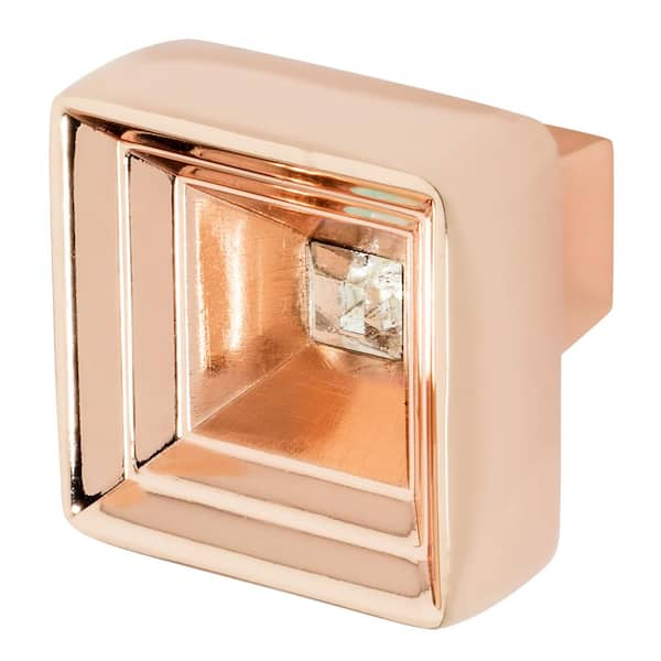 Wisdom Stone Hidden Treasure 1-1/16 in. Rose Gold with Crystal Cabinet Knob