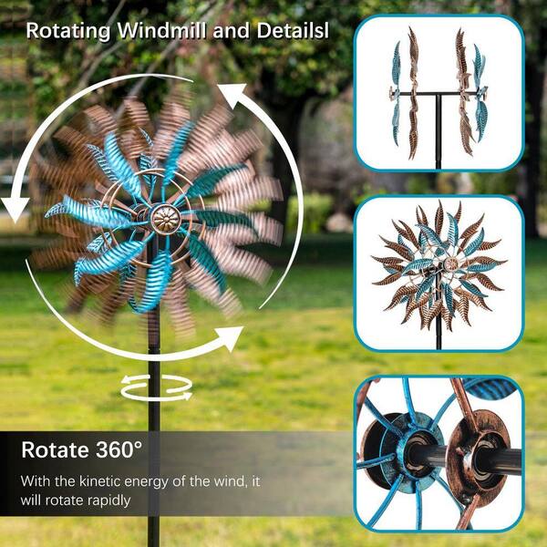 DREAMSOUL 16,5 Dia Grote Wind Spinners Outdoor met Stabiele Stake